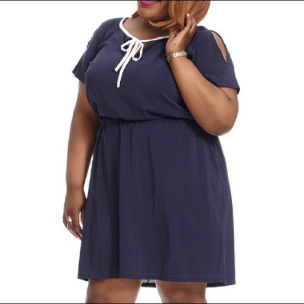 Rachel Dress In Darkest Blue